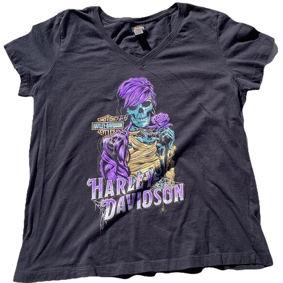 Harley-Davidson Tops - Harley Davidson Thunder Mountain Loveland Colorado Black Shirt Women’s XL